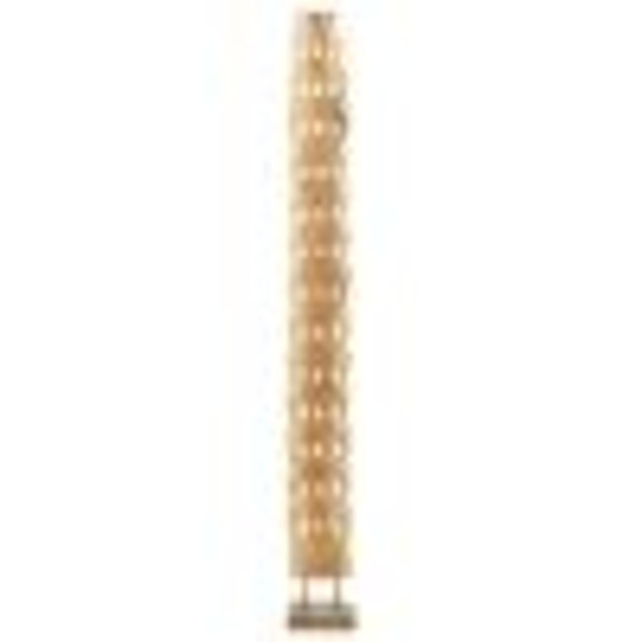 7" x 60" Brown Teak Wood Handmade Tall Floor Cutout Post Abstract Sculpture with Live Edge Base, by DecMode