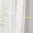 thumbnail image 3 of Rosnek White Lace Sheer Curtains Rod Pocket Vintage French Floral Embroidered Sheer Curtains for Home Party Picnic Decor, 1 Panel, 3 of 6