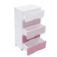 thumbnail image 5 of YIYIBYUS Plastic Drawer Storage Cabinet Pink Dresser Clothes Closet Bedside Table Organizer for Entryway Bedrooom Furniture, 5 of 9