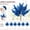 Blue, variant on Artificial Colored Leaves Faux Potted Plant For Indoor Outdoor Decor Lifelike Fake Foliage Small Tabletop For Shelf Desk
