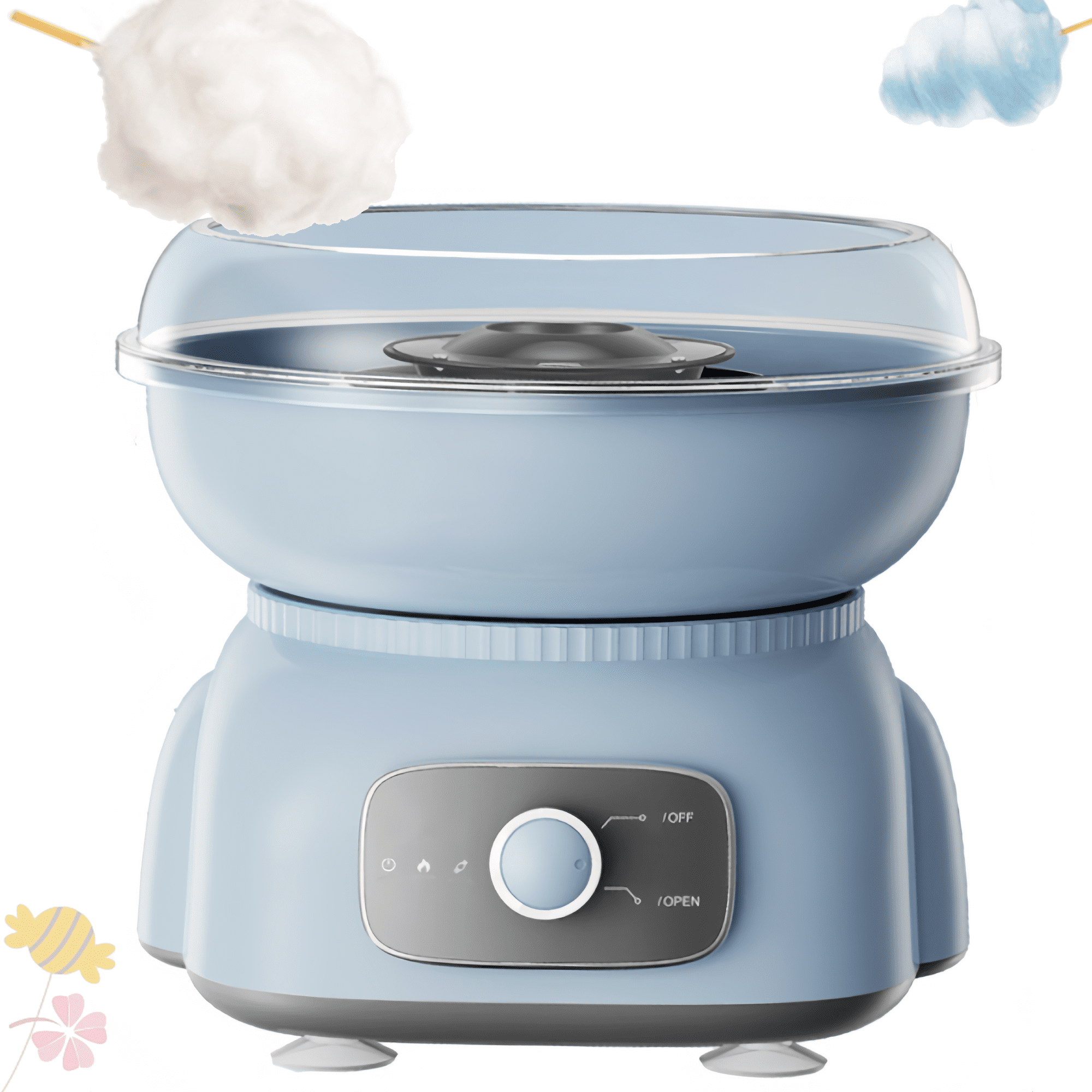 Cotton Candy Machine,Homemade Sweets for Kids Birthday Party,Christmas Gift,Blue