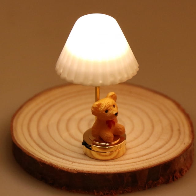 Lámpara de mesa para casa de muñecas perfecl 1:12 metal