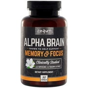 Onnit Alpha Brain (90ct): Nootropic Brain Booster Supplement For Memory, Focus, and Mental Clarity | With Bacopa, AC11, Huperzine A, L-Tyrosine, and Vitamin B6