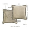 thumbnail image 2 of VHC Brands Farmhouse Bedding-Sawyer Mill Tan Fabric Euro Sham, 26x26, Dark Creme White, 2 of 5