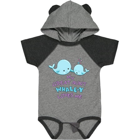 

Inktastic My Great Aunt Whale-y Loves Me Gift Baby Boy or Baby Girl Bodysuit