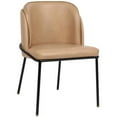thumbnail image 3 of Meridian Furniture Jagger Tan Vegan Leather Dining Chair (Set of 2), 3 of 9