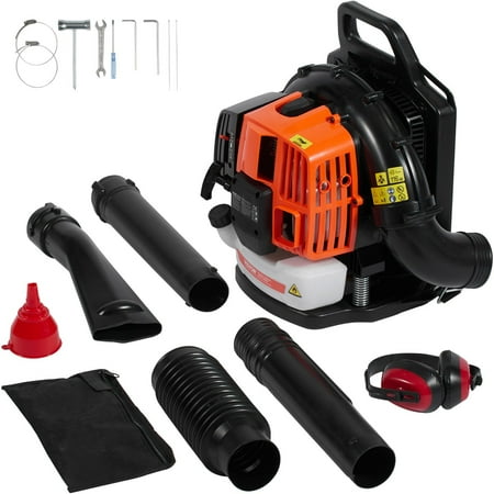 Professional 62CC 2-Stroke Backpack Leaf Blower with 1110 CFM Airflow, Handheld Operation