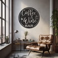 thumbnail image 2 of LaModaHome Exclusive Round Metal Wall Decor With Coffe Wine Bar Lettering – Durable & Artistic Metal Wall Art for Home and Office Decor, Perfect for Any Interior Design Aesthetic, 2 of 5