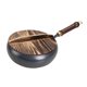thumbnail image 2 of Wok Pan Iron Wok 11 pulgada para la cocina de inducción versátil Partido de salteado Botthida plana para acampar en el hogar Cocina para el hogar, 2 of 9