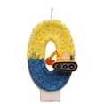 thumbnail image 1 of Construction Cake Topper, Construction Birthday Candle -Digger Birthday Candles Numbers，Birthday Candles，Yellow & Blue Construction Party Decorations,Excavator Birthday Decorations, Digger Number 0, 1 of 5