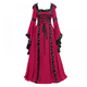 thumbnail image 5 of Vestido de bruja gótica victoriana para mujer, vestido medieval renacentista, mangas de trompeta, traje de demonio para carnaval de Halloween, 5 of 5