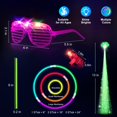 thumbnail image 3 of Suministros para fiestas SHQDD que brillan en la oscuridad, 158 unidades con gafas LED, 3 of 7