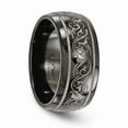 thumbnail image 5 of Edward Mirell Titanium Domed Laser Patterned 10mm Band Size: 8; for Adults and Teens; for Women and Men, 5 of 7