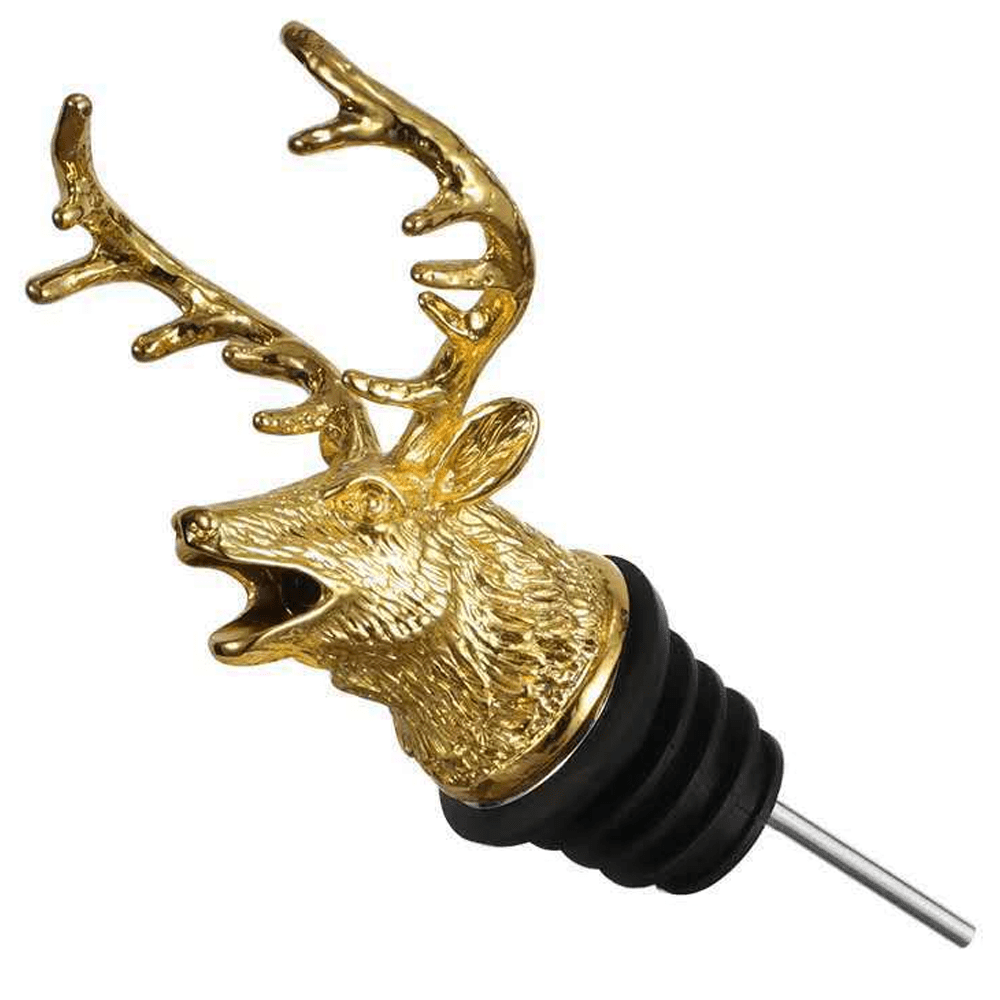 Aerator Pourer Spout Bottle Pourer Stainless Steel Deer Stag Head