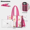 thumbnail image 5 of Teacher Tote Bag,Pomeranian Dogs with Hearts Teacher Utility Tote Bag,Large Work Tote Bags for Women with Multiple Pockets,Top Zipper Closure,13.8x10.6x6.7 Inch, 5 of 5
