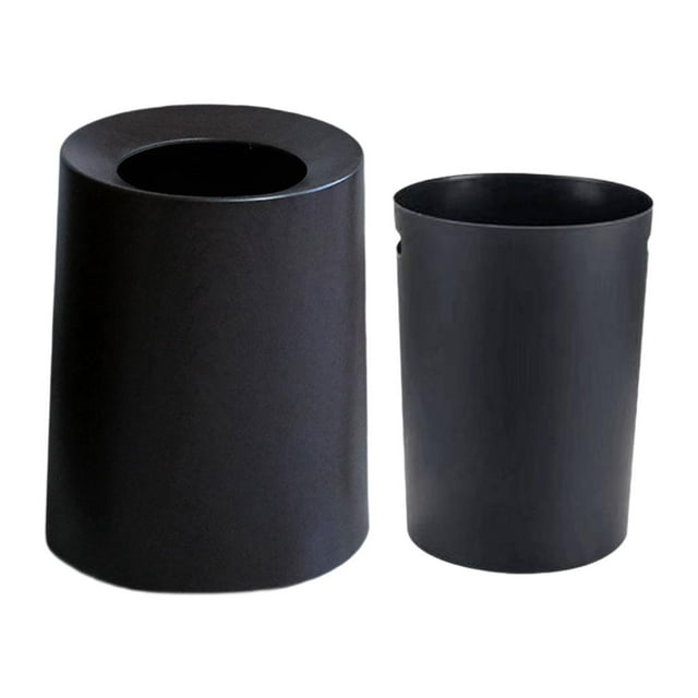 Papelera redonda para basura, papelera, papelera, contenedor de basura, cesto para basura para patio, dormitorio, baño Color nogal