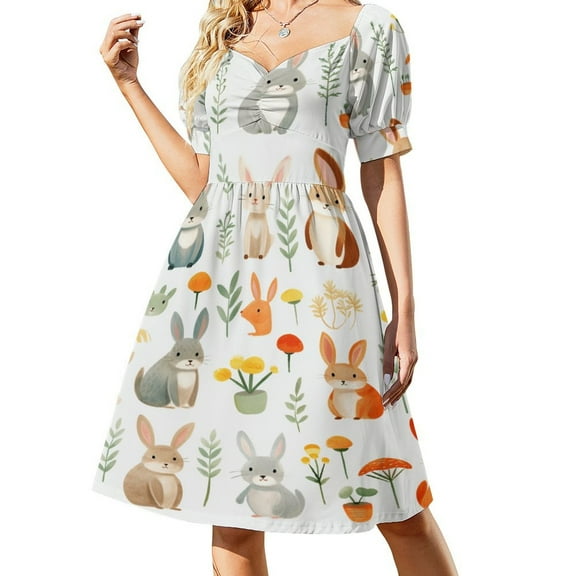 Rabbit Dress Elegant Dresses Plus Sizes Dress Summer 2025 Women Long Dress Women Women's Dress