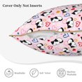 thumbnail image 5 of Haiem Cartoon Cat And Heart Print Velvet Soft Solid Decorative Square Throw Pillow Covers Set with Elegant Piping Christmas Cushion Case for Sofa Bedroom Car-18"x18", 5 of 8