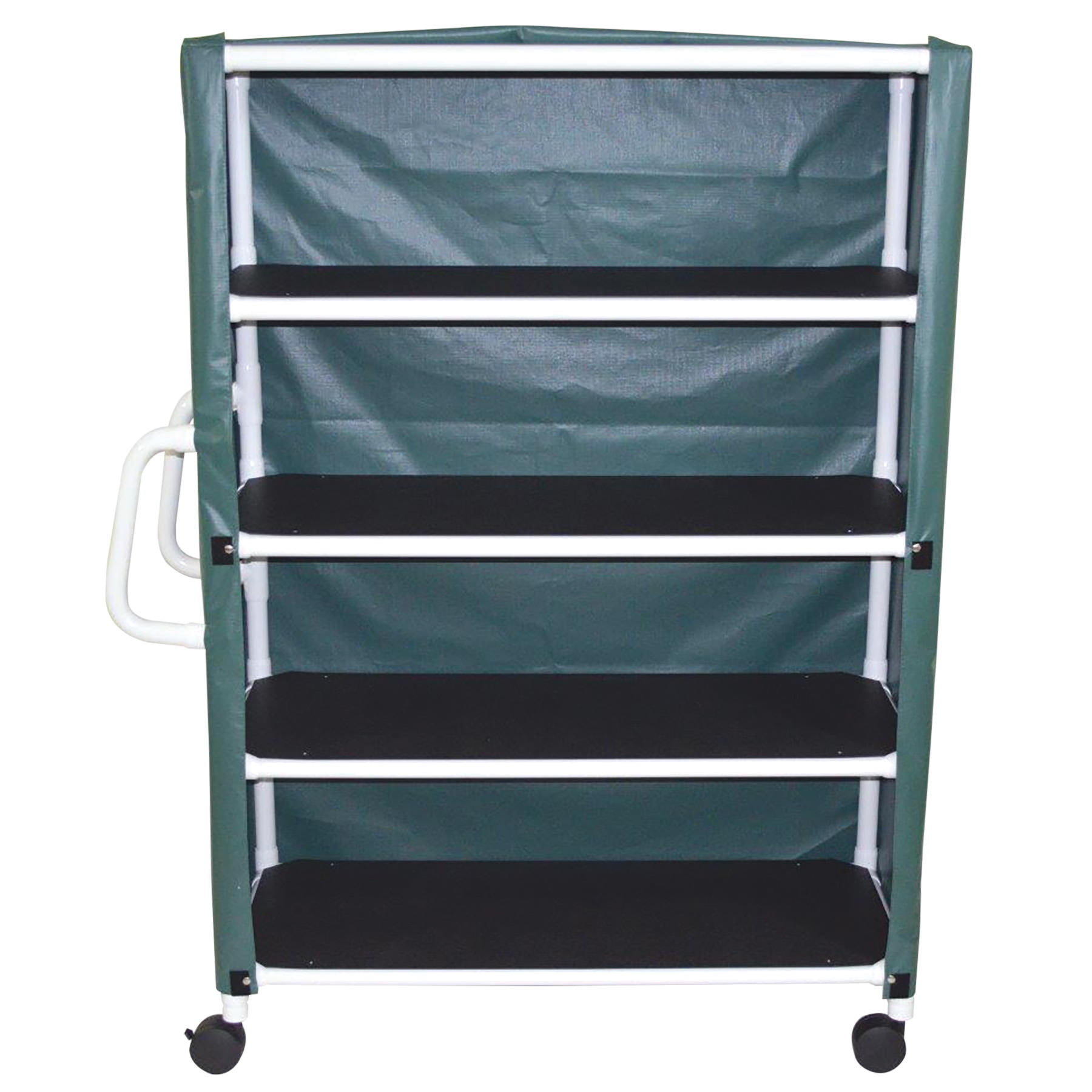 MJM International 3504C Jumbo 4 Shelf Linen Cart