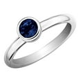 thumbnail image 1 of 2/3 Carat (ctw) Lab-Created Blue Sapphire Ring in Sterling Silver, 1 of 4
