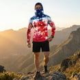 thumbnail image 5 of UPF 50+ Fishing Shirts for Men Patriotic American Flag Red White Blue Star Stripes 4th of July Sun Protection Patriotic Hoodie Outdoor Fishing Gear for Hiking Running, 5 of 6