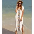 thumbnail image 5 of Robe de Plage pour Femmes Imprimée Col en V Robe Ample, 5 of 5