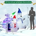 thumbnail image 2 of Gymax 6FT Inflatable Christmas Polar Bear Family Igloo Holiday Decor w/ LED Lights, 2 of 10