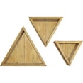 thumbnail image 3 of Ekena Millwork Set of 3, Triangle, Closed Back, Vintage Farmhouse Shadow Box Shelves, Barnwood Decor Collection, Natural Barnwood, 3 of 15