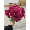 thumbnail image 1 of Dos ramos de 16 tallos cada uno (8 cabezas de rosas barrocas), rosas artificiales, decoración floral for bodas., 1 of 2