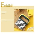 thumbnail image 3 of CTIRCHIU 1Pc Stainless Steel Potato Slicer Wave Type Chips Cutter for Kitchen Use with Yellow Handle, 3 of 8
