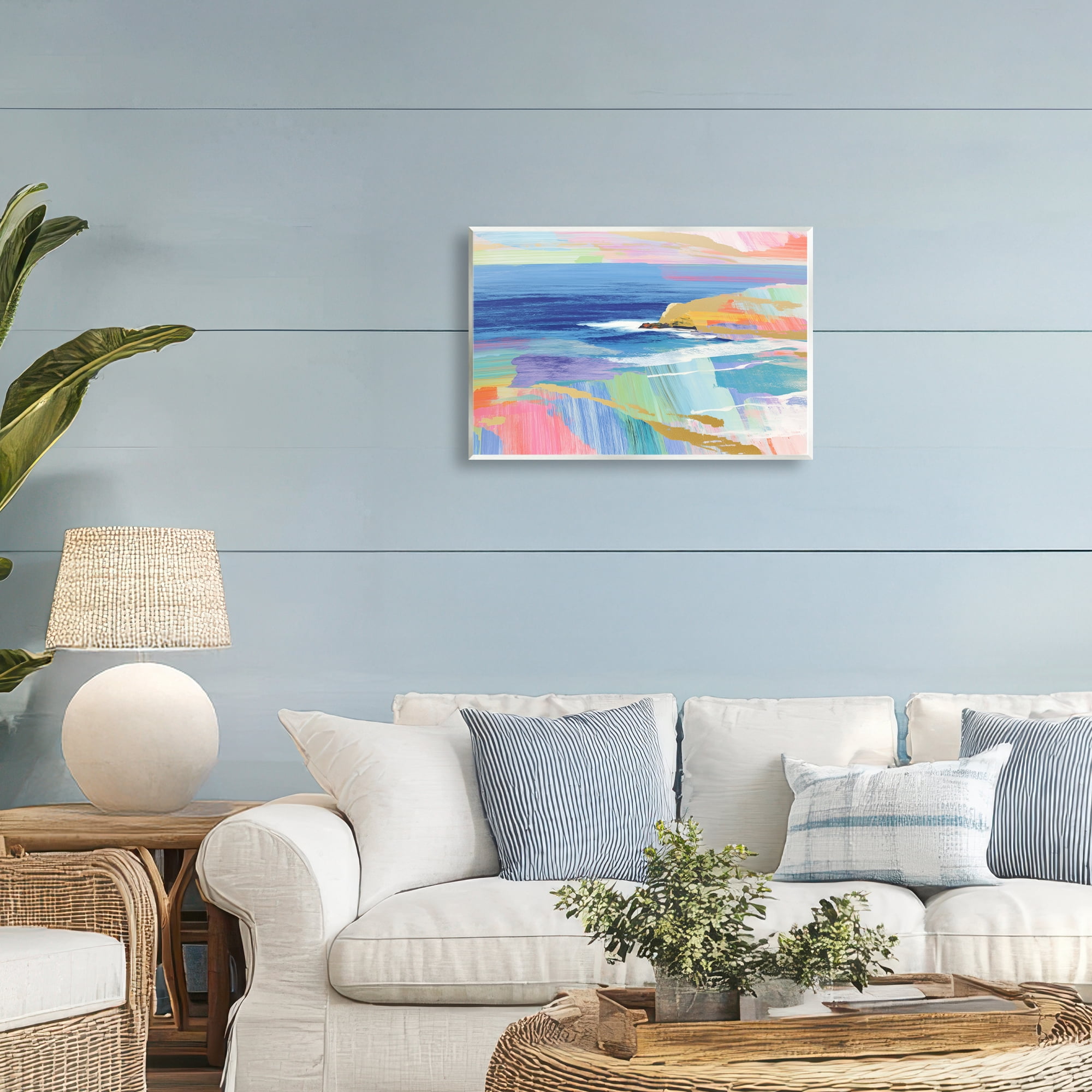 Stupell Industries Hawaii Coastline Abstraction Wall Plaque Art, design by Chromatic Storm Studio