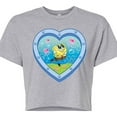 thumbnail image 3 of Spongebob Squarepants - Heart Porthole Window - Juniors Cropped Graphic T-Shirt, 3 of 6