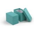 thumbnail image 3 of Teal Blue Leatherette Bangle/Watch Jewelry Box 2.1" x 3.6" x 2.75" for Packaging, Gift Box, Showcase and Tradeshow Display, 3 of 3