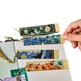thumbnail image 5 of Exquisite Student Gift Hollow Literary Flower Painting Metal Reading Book Clip Flower Metal Bookmark Pagination Mark Tassel Pendant Bookmark STARRY NIGHT, 5 of 7