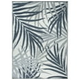 thumbnail image 2 of World Rug Gallery Tropical Leaves Coastal Reversible Recycled Plastic Outdoor Picnic Mat, Camping Rug, RV Rug - NAVY 3'3"x5', 2 of 9