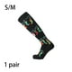 thumbnail image 4 of 1 par de calcetines de estilo navideño para hombres y mujeres, bonitos calcetines deportivos a la moda, calcetines hasta la rodilla antifatiga, Accesorios de calzado Calcetín de Navidad negro S/M Minnieouse  AP012322-29, 4 of 6