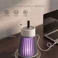 thumbnail image 4 of Gustave Rechargeable Electric Mosquito Bug Zapper Indoor Outdoor, Portable Hanging Flying Insect Trap Mosquitoes Killer Lamp with UV Light - Gray, 4 of 11
