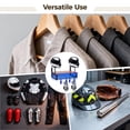thumbnail image 6 of Wooden Motorcycle Helmet Holder with Blue Lights Strip, Sturdy Metal and Wood Frame Helmet Rack Wall Mount with 4 Hooks for Helmet, Gloves and Motorcycle Accessories Display, 6 of 6