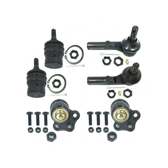 Ball Joint and Tie Rod Kit - 6 Piece - Compatible with 1997 - 1999 Dodge Dakota 4WD 1998