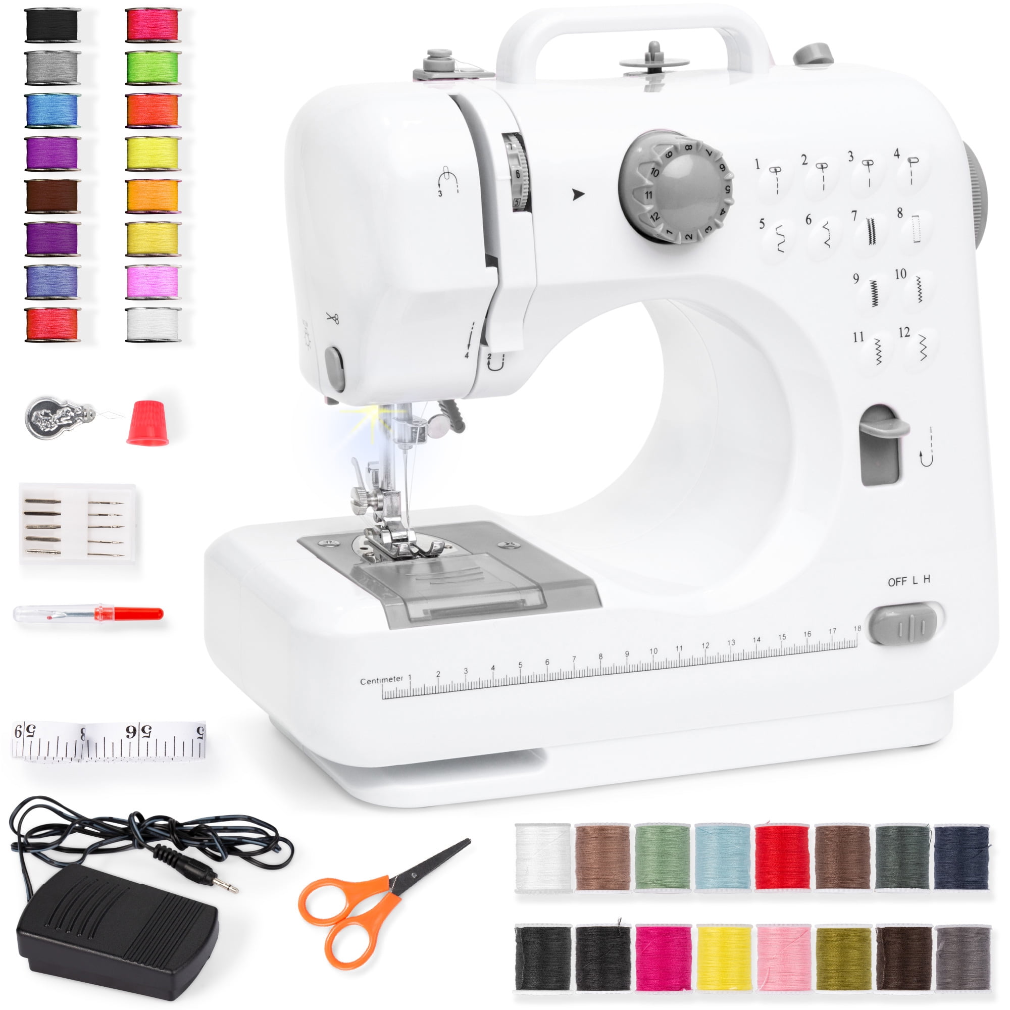 for Fabric Cloth Handicrafts Home Travel Use Sewing Machine Mini Portable Handle Electric Sewing Machine for Beginners Adult,Household Quick Repairing Tool with Conventional Kit