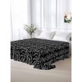 thumbnail image 6 of Twin Flat Sheet 66"x96", Black White Striped Soft Lightweight Bedding Flat Sheets Only, Abstract Modern Art Irregular Stripe Brushed Microfiber Top Bed Sheet, Breathable StainResistant Bedsheets, 6 of 9