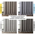 thumbnail image 3 of ZXNYH Faux Linen Room Darkening Curtains - 96 Inches Long Extra Wide Luxury Linen Curtains for Bedroom & Living Room (1 Panel), 100W X 96L, Birch, 3 of 8