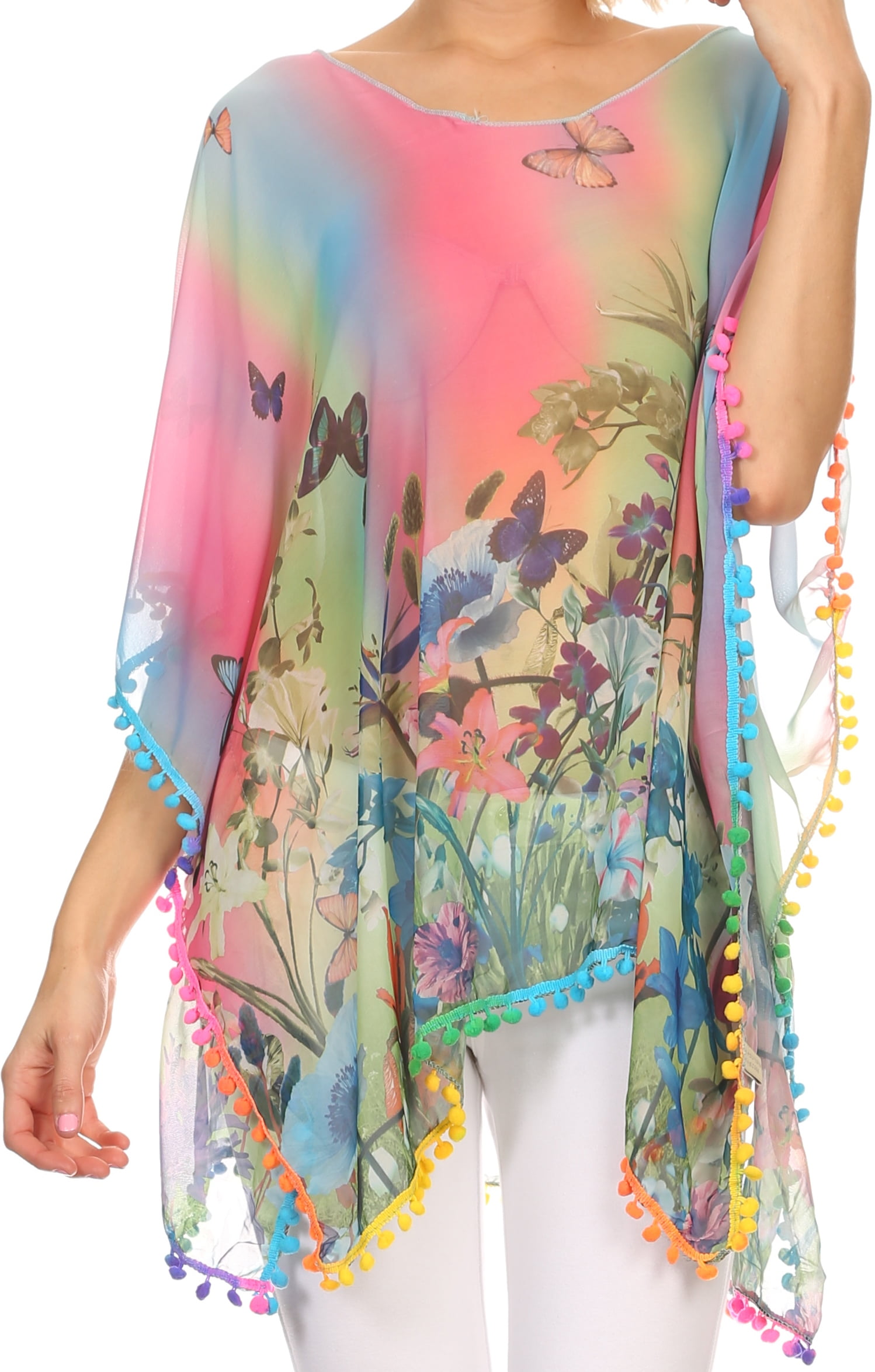Sakkas Sakkas Lilll Long Wide Ombre Pom Pom Embroidery Hem Floral Print Poncho Top Blouse Bf8649p Pink Os Walmart Com Walmart Com Sakkas Sakkas Lilll Long Wide Ombre Pom Pom Embroidery Hem Floral Print Poncho Top Blouse Bf8649p Pink Os Walmart Com Walmart Com