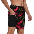 thumbnail image 2 of KLL Cherry for Mens Swim Trunks Quick Dry Swim Shorts with Built-in Compression Liner Funny Swimwear Bathing Suits-3X-Large, 2 of 6