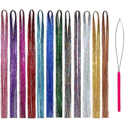 Hair Tinsel Strands Kit, Tinsel Hair Extensions For Women Girls