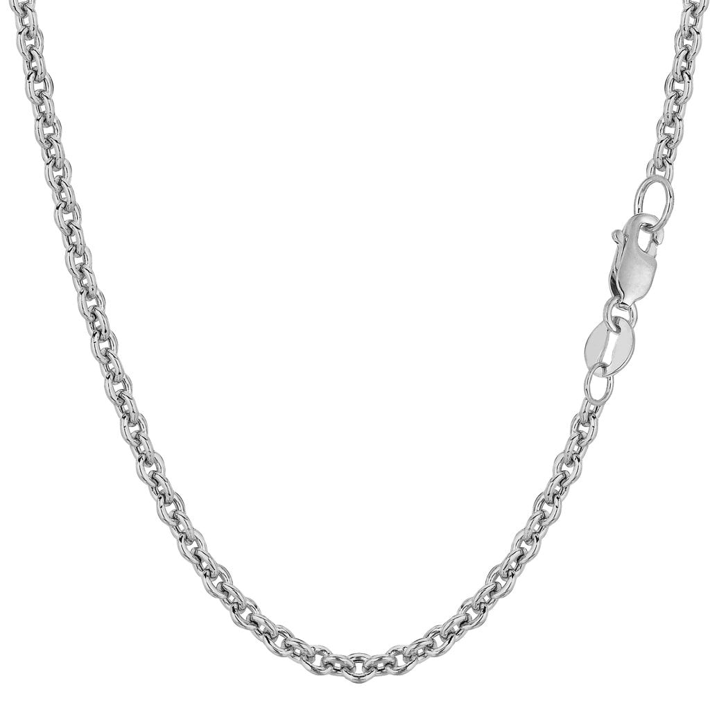 Next Level Jewelry - 14K White Gold 3MM Forsantina Cable Link Pendant