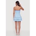 thumbnail image 3 of Women's Lace Trim Ruffle Tiered Strapless Mini Dress, 3 of 3