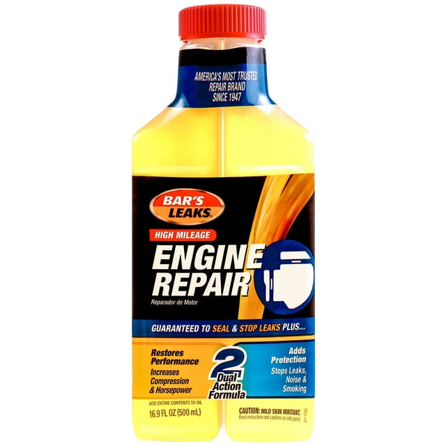 Bar's Leaks 1000 Aditivo Automotriz para Reparación de Motores de Alto Kilometraje 16,9 oz