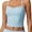 Blue, variant on AEXTO Womens Longline Sports Bras Cross Back Active Gym Yoga Padded Workout Crop Tank Top with Built in Bra