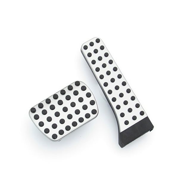 Kenally Almohadillas para pedales de coche, 2 uds., cubierta de acero inoxidable, fácil instalación, actualización automática, piezas de repuesto, Accesorios para motos